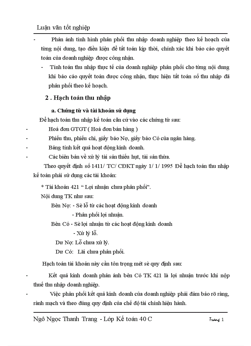image for page Hạch toán thu nhập và phân phối thu nhập với việc nâng cao hiệu quả 1