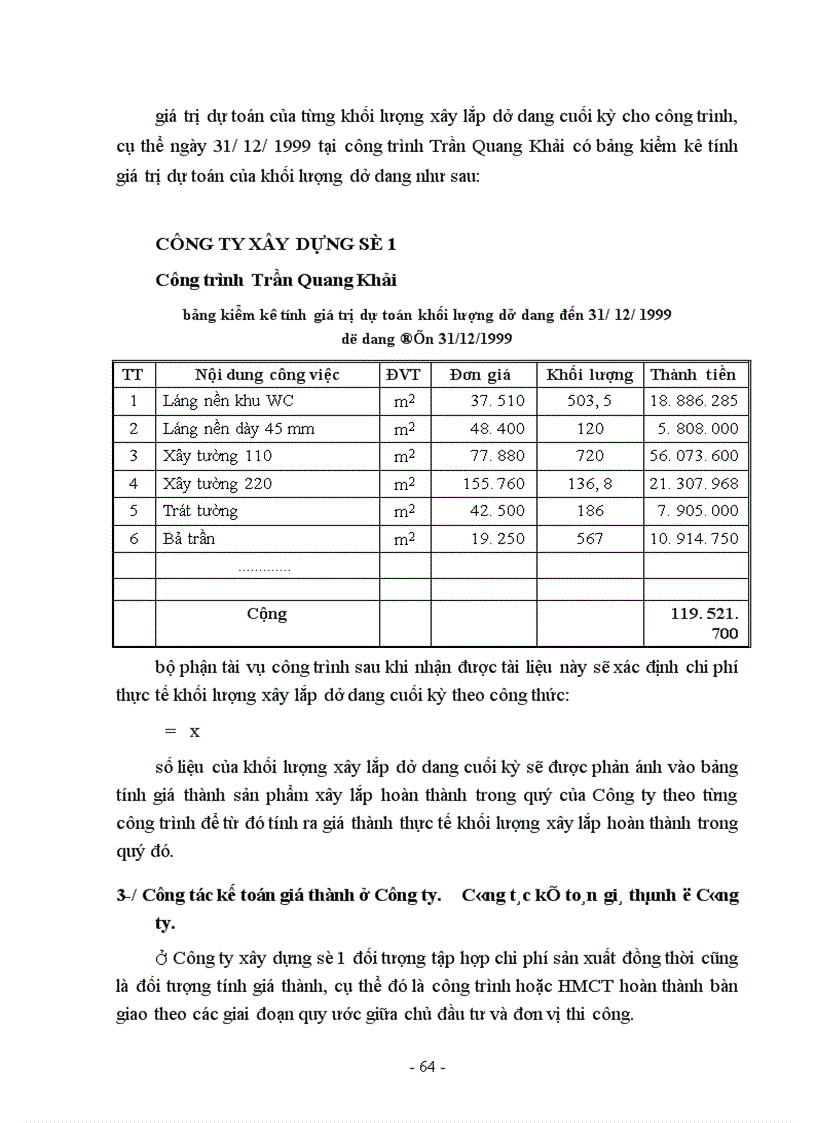 image for page Kế toán tập hợp chi phí sản xuất và tính giá thành sản phẩm xây lắp ở Công ty xây dựng số 1 1