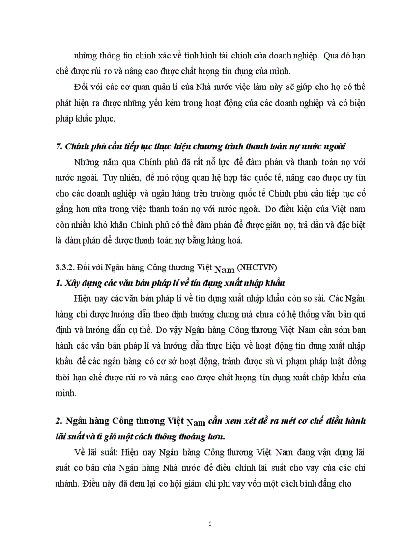 image for page Một số giải pháp nhằm nâng cao chất lượng tín dụng xuất nhập khẩu tại Chi nhánh Ngân hàng Công thương khu vực Đống Đa 1