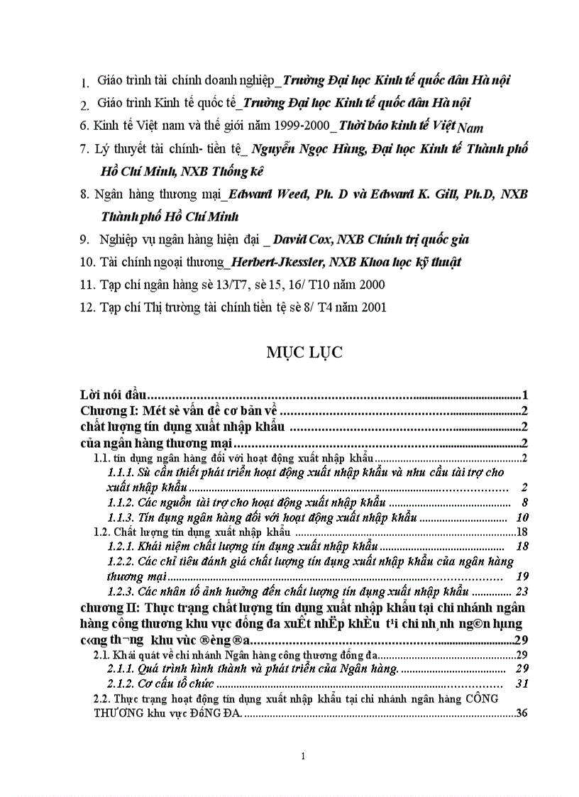 image for page Một số giải pháp nhằm nâng cao chất lượng tín dụng xuất nhập khẩu tại Chi nhánh Ngân hàng Công thương khu vực Đống Đa 1