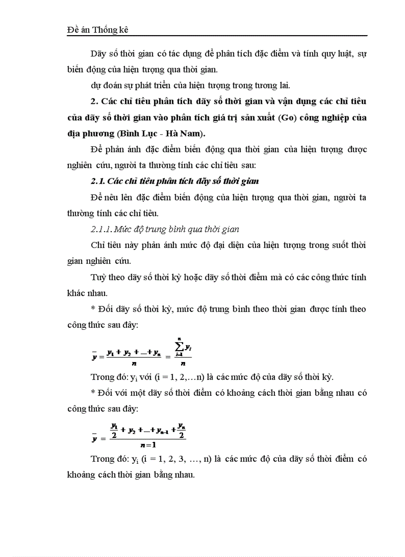 image for page Vận dụng phương pháp dãy số thời gian phân tích biến động giá trị sản xuất công nghiệp của Bình Lục Hà Nam thời kỳ 2000 2004 1