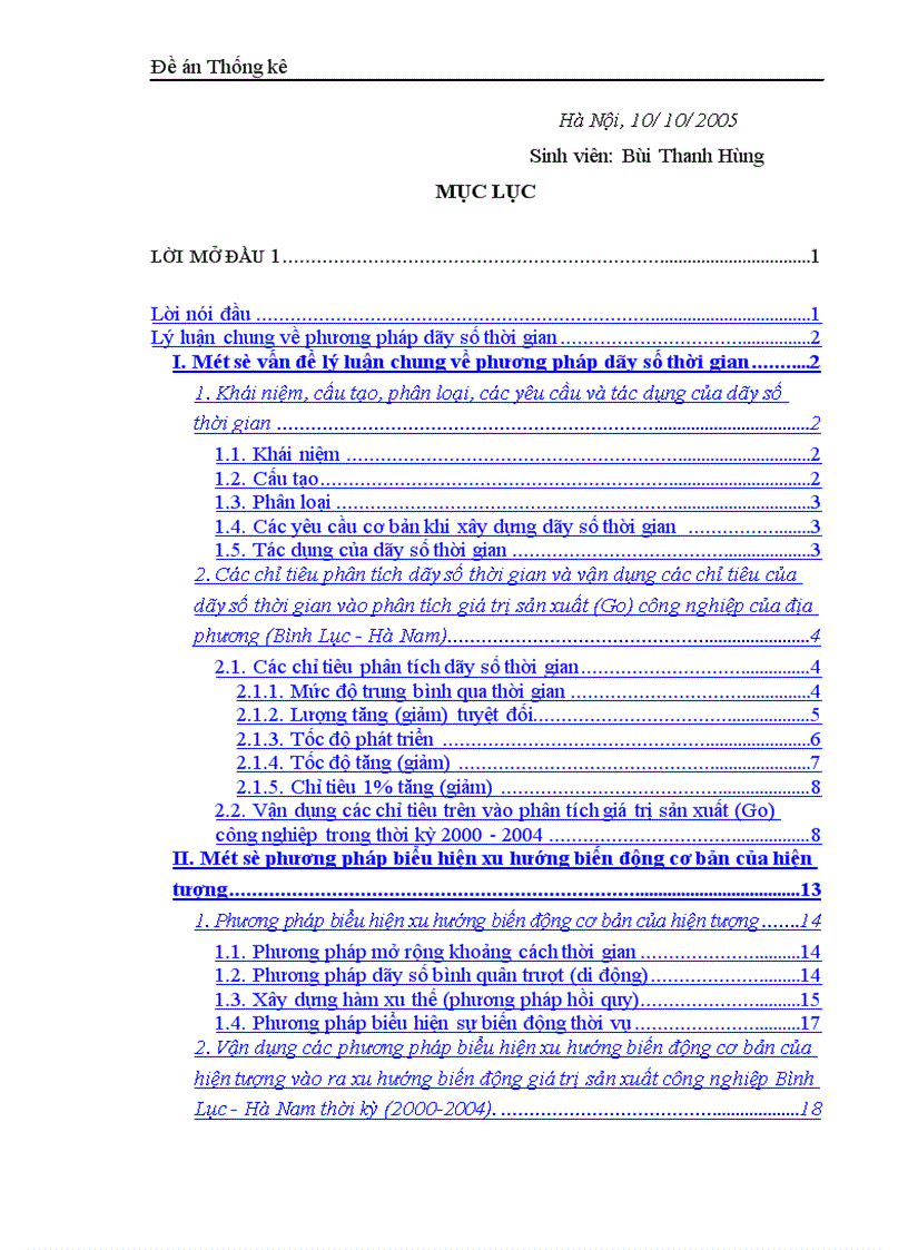 image for page Vận dụng phương pháp dãy số thời gian phân tích biến động giá trị sản xuất công nghiệp của Bình Lục Hà Nam thời kỳ 2000 2004 1