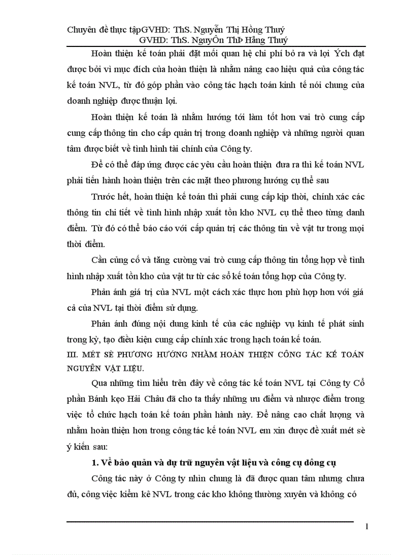 image for page Hoàn thiện hạch toán nguyên vật liệu tại Công ty Cổ phần Bánh kẹo Hải Châu 1