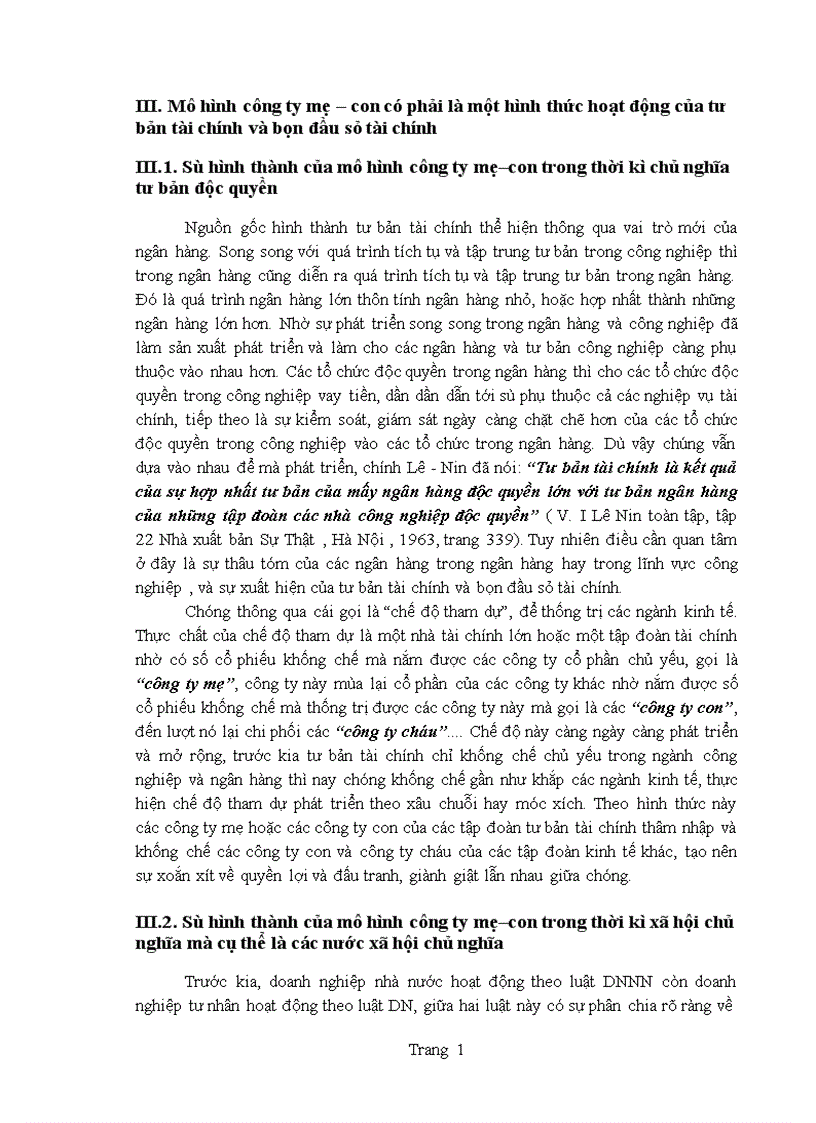 image for page Cơ sở khoa học của mô hình công ty mẹ công ty con