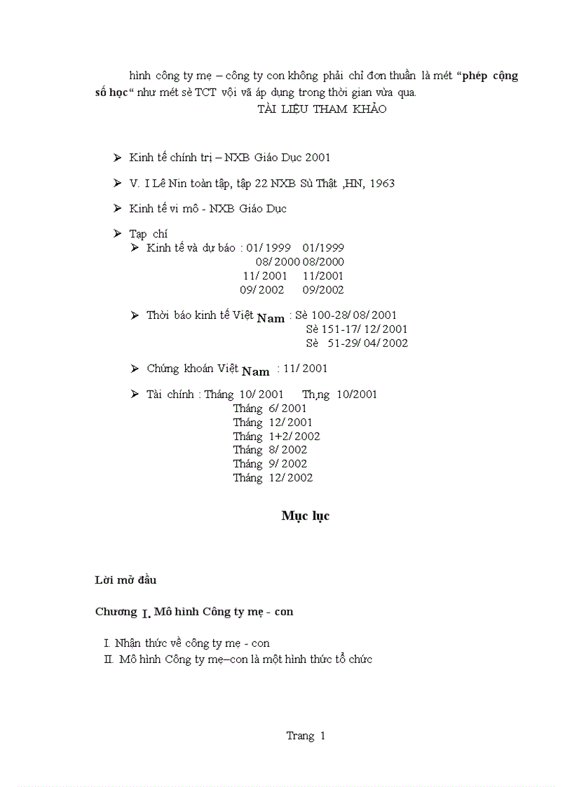 image for page Cơ sở khoa học của mô hình công ty mẹ công ty con