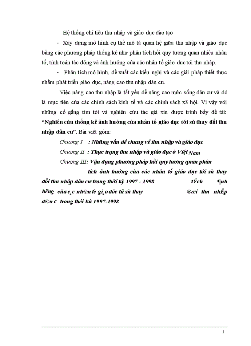 image for page Nghiên cứu thống kê ảnh hưởng của nhân tố giáo dục tới sự thay đổi thu nhập dân cư 1