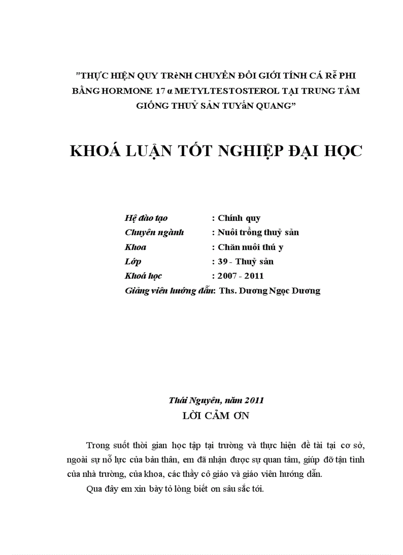 image for page Thực hiện quy trình sản xuất cá rô phi đơn tính đực 21 ngày tuổi bằng phương pháp cho ăn thức ăn trộn hoormone 17 methyltestosterone