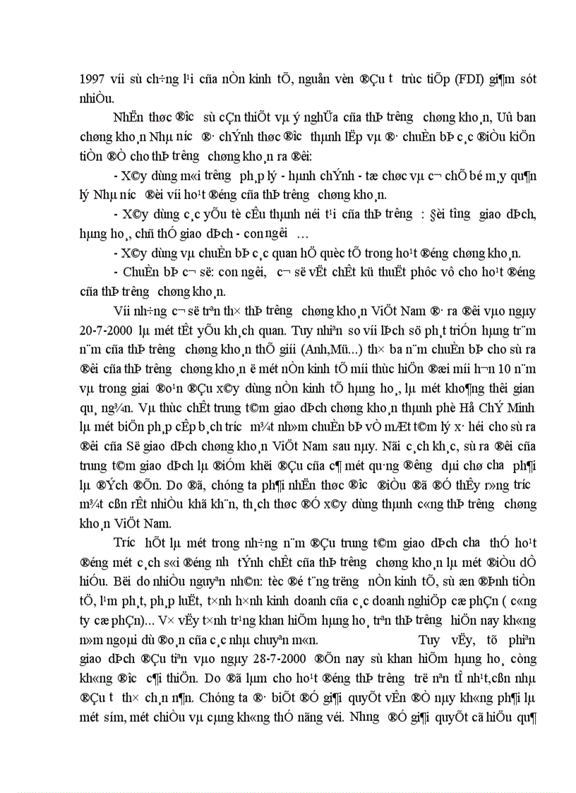 image for page Thực trạng hàng hoá trên thị trường chứng khoán và giải pháp tạo hàng hoá cho thị trường chứng khoán Việt Nam 1