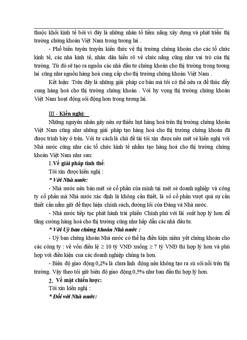 image for page Thực trạng hàng hoá trên thị trường chứng khoán và giải pháp tạo hàng hoá cho thị trường chứng khoán Việt Nam 1