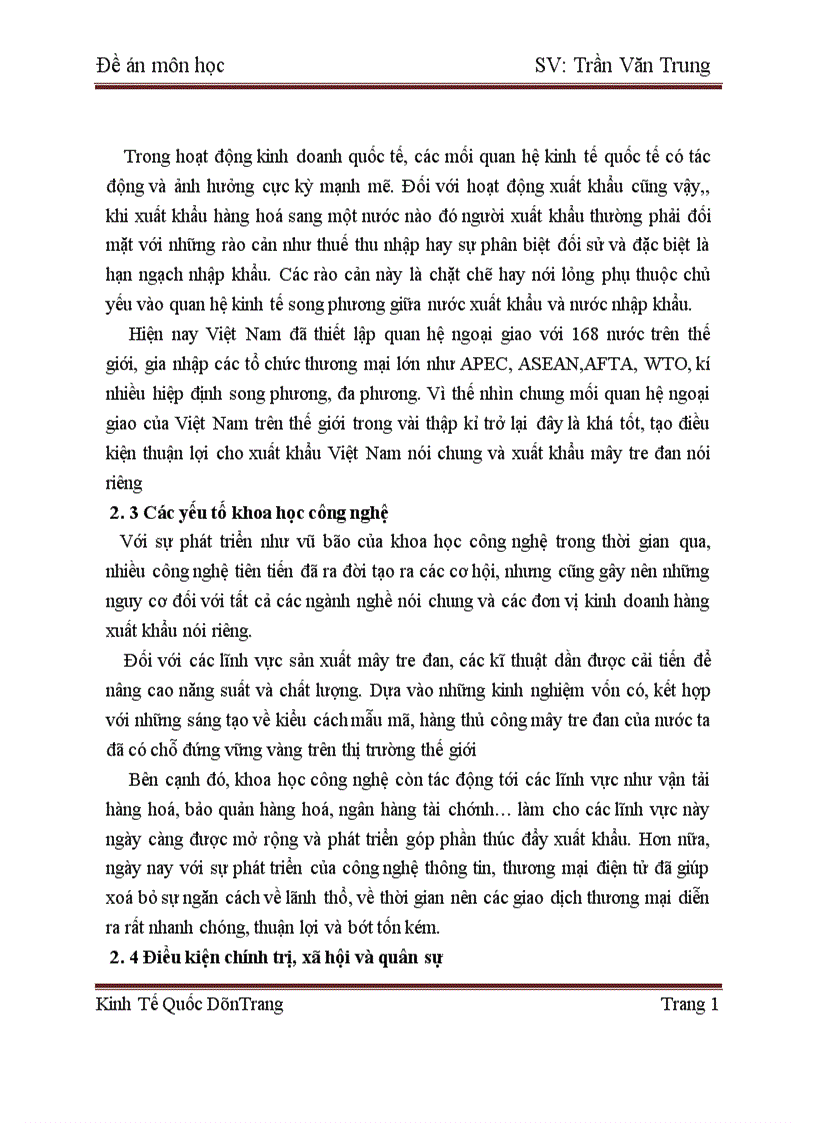 image for page Những nhân tố tác động tới xuất khẩu mây tre đan của công ty Unimex Hà Tây