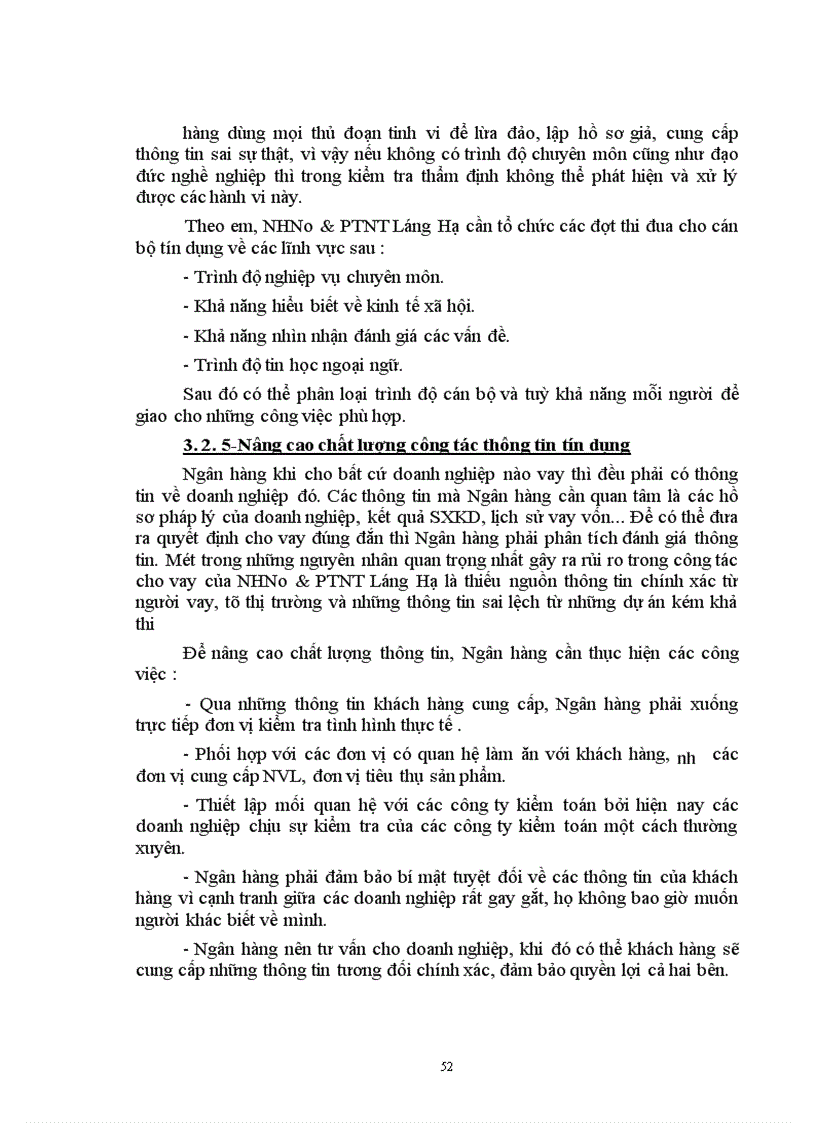 image for page Một số giải pháp nhằm nâng cao chất lượng tín dụng tại chi nhánh Ngân hàng nông nghiệp phát triển nông thôn Láng Hạ 1