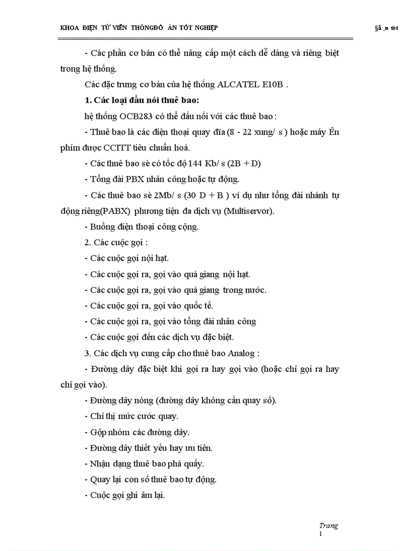 image for page Tổng quan về tổng đài alcatel E 10B cấu trúc chung của tổng đài alcatel E 10 B thiết kế trường chuyển mạch 128 số cho tổng đài nhỏ