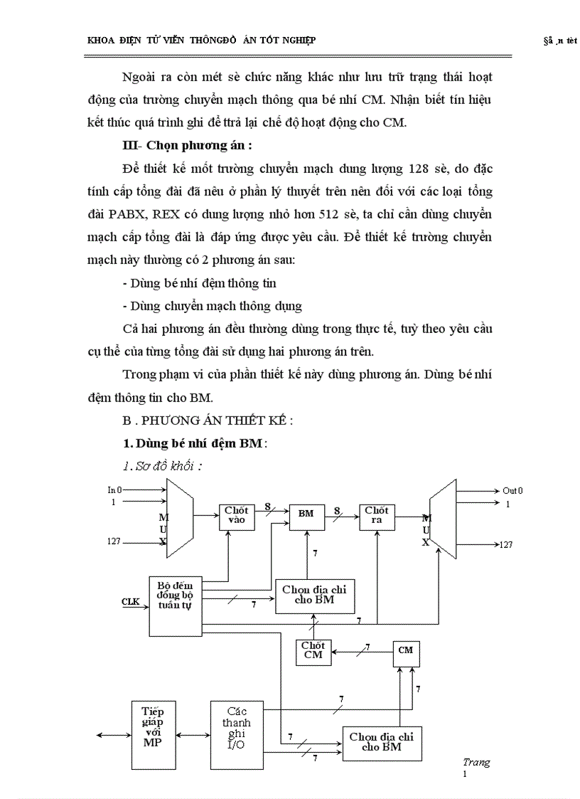 image for page Tổng quan về tổng đài alcatel E 10B cấu trúc chung của tổng đài alcatel E 10 B thiết kế trường chuyển mạch 128 số cho tổng đài nhỏ
