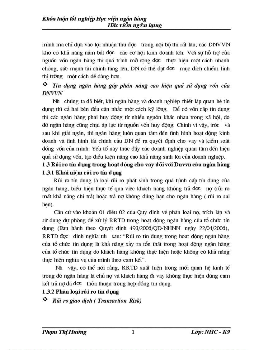 image for page GiảI pháp quản lý rủi ro tín dụng đối với doanh nghiệp vừa và nhỏ tại ngân hàng đầu tư và phát triển việt nam chi nhánh quang trung