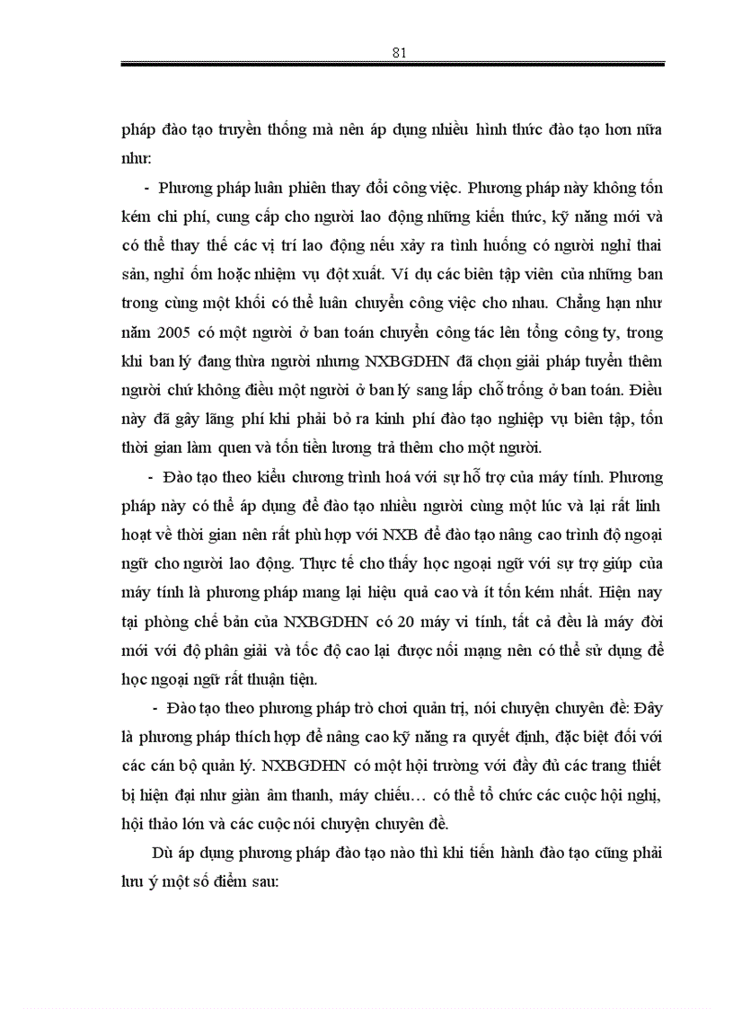 image for page Hoàn thiện công tác đào tạo và phát triển nguồn nhân lực tại Nhà xuất bản Giáo dục Hà Nội 1