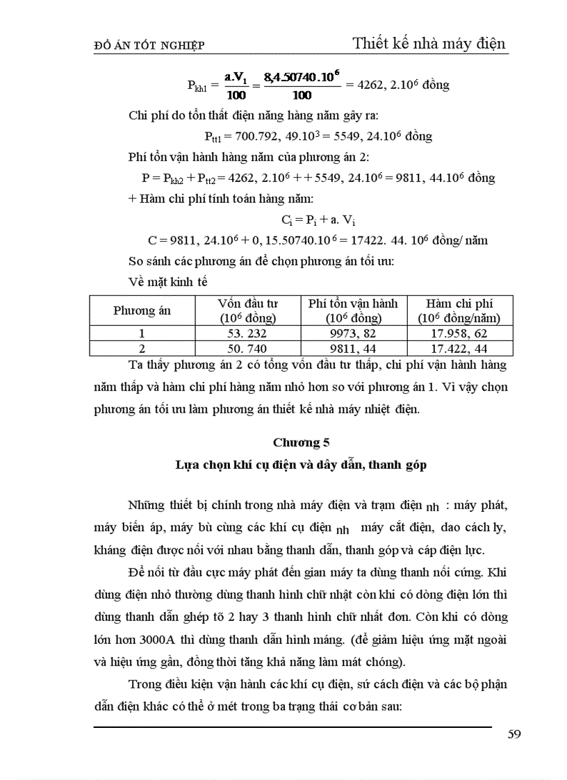image for page Thiết kế phần điện nhà máy nhiệt điện ngưng hơi công suất 240 MW