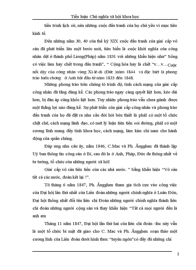 image for page Tư tưởng về giai cấp công nhân và sứ mệnh của giai cấp công nhân và vị trí của nội dung trên trong tác phẩm Tuyên ngôn của Đảng cộng sản