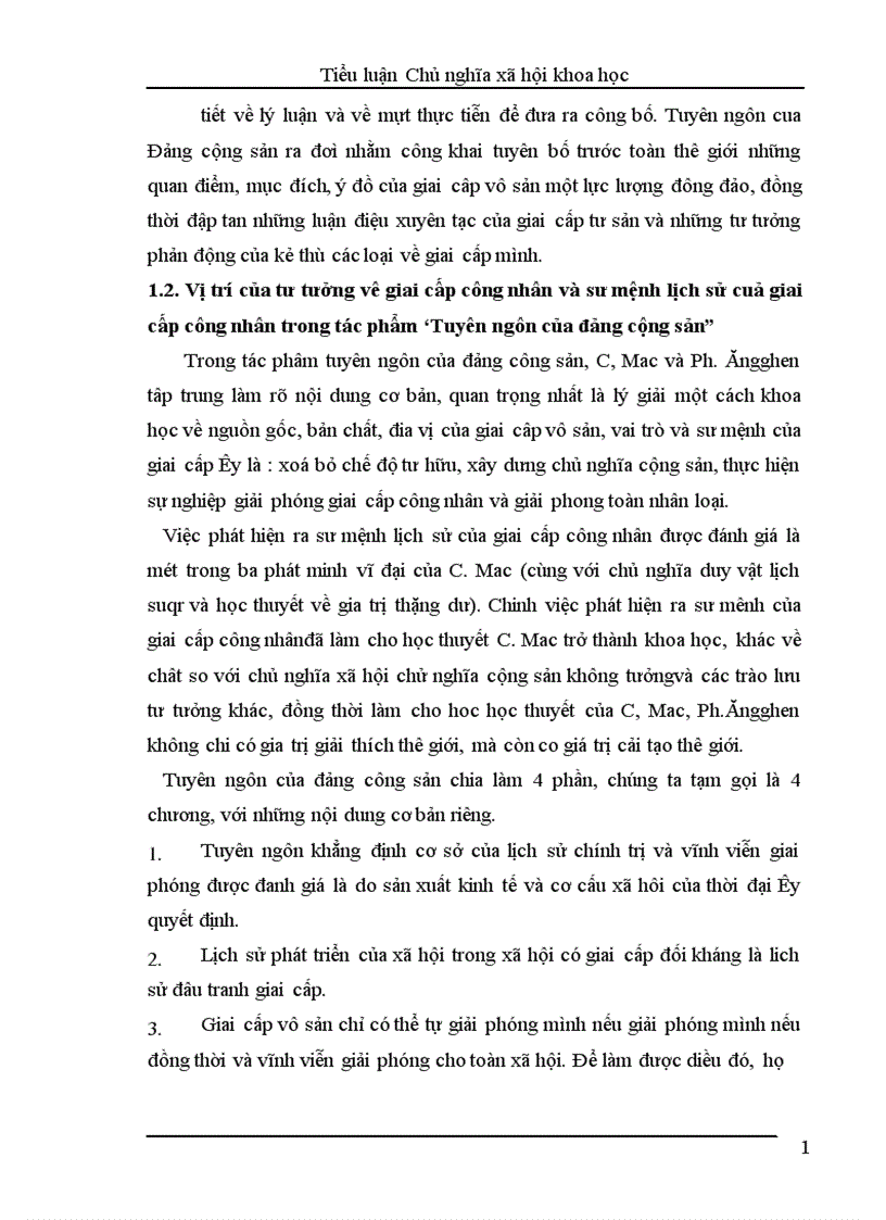 image for page Tư tưởng về giai cấp công nhân và sứ mệnh của giai cấp công nhân và vị trí của nội dung trên trong tác phẩm Tuyên ngôn của Đảng cộng sản