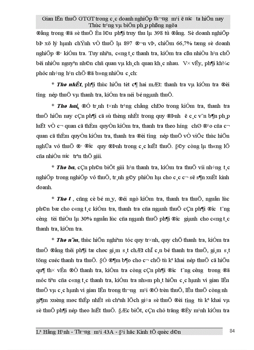 image for page Gian lận thuế GTGT trong các doanh nghiệp thương mại ở Việt Nam hiện nay và biện pháp phòng ngừa