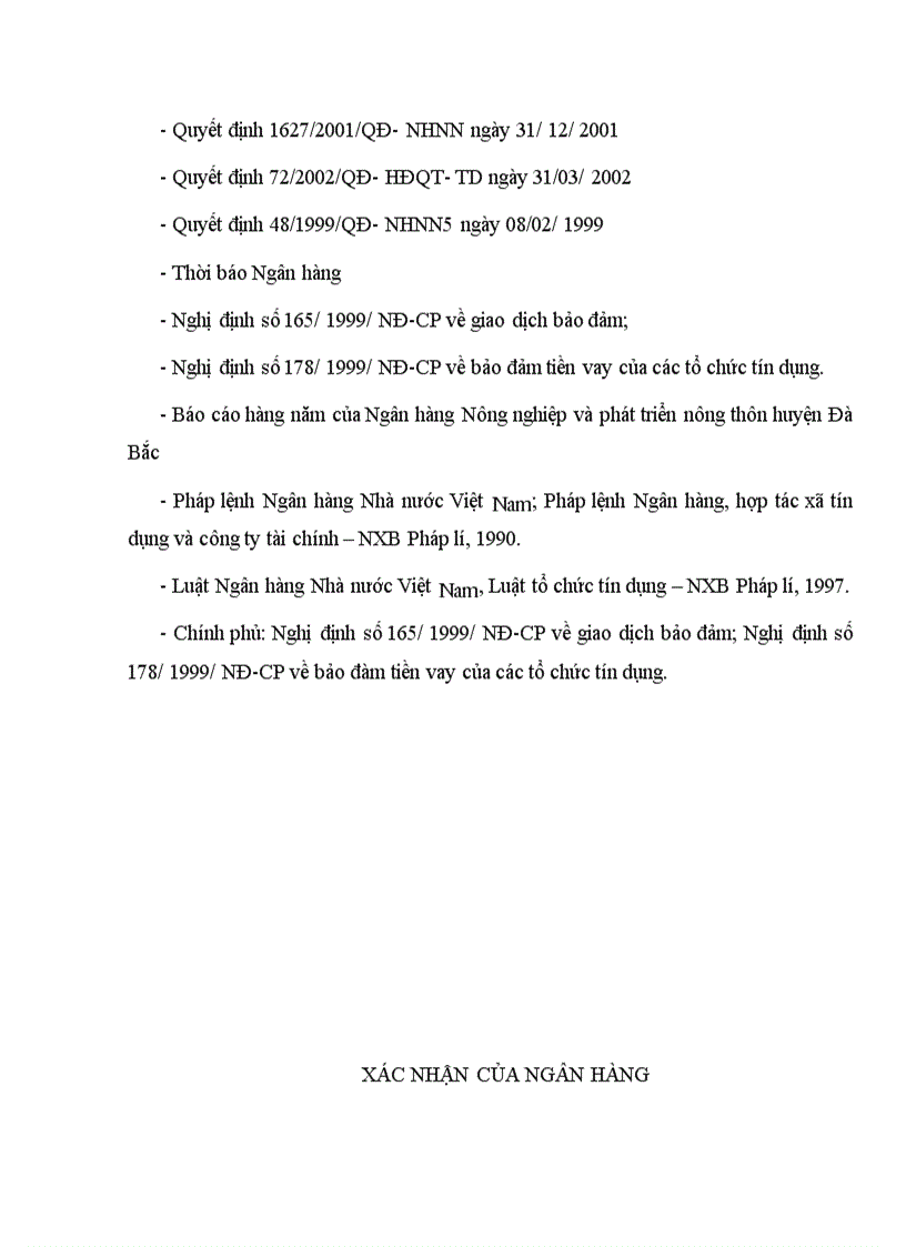 image for page Rủi ro tín dụng và hạn chế rủi ro tín dụng tại Ngân Hàng nông nghiệp và phát triển nông thôn huyện Đà Bắc tỉnh Hòa Bình