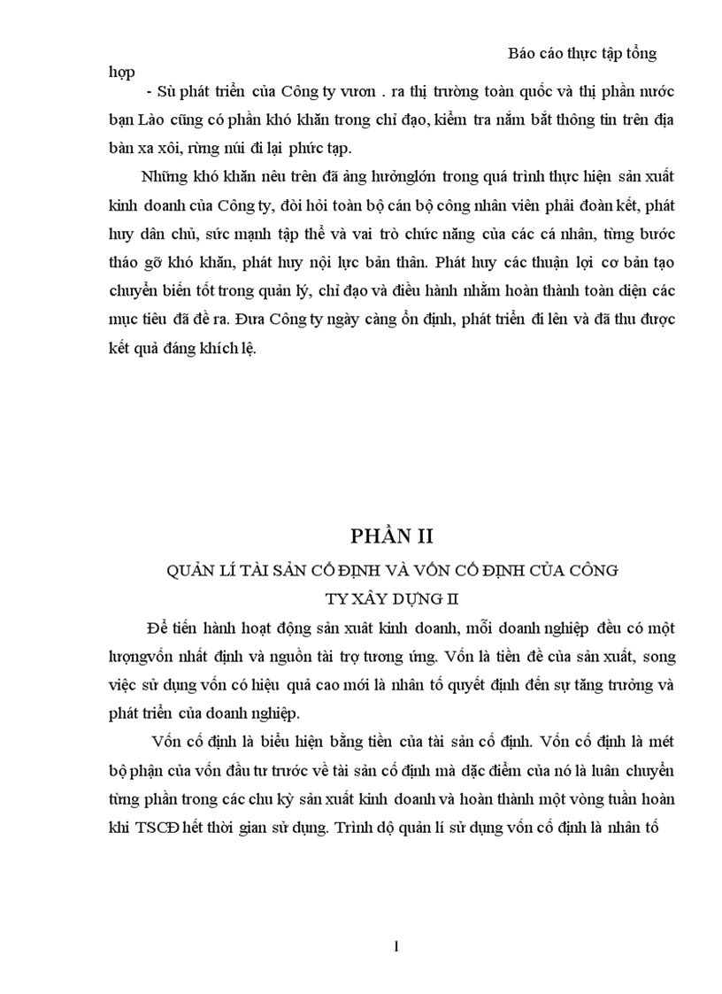 image for page Báo cáo tổng hợp về Công ty xây dựng II Thanh Hóa