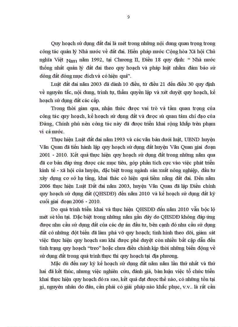image for page Đánh giá công tác thực hiện quy hoạch sử dụng đất của huyện Văn Quan tỉnh Lạng Sơn giai đoạn 2006 2010