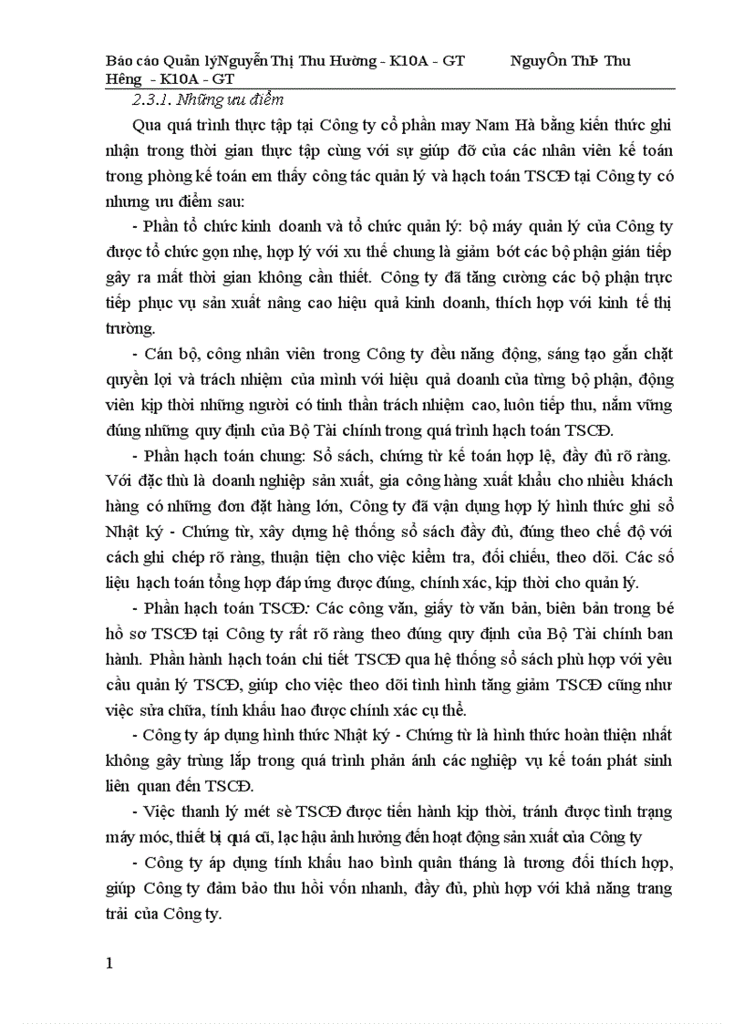 image for page Công tác quản lý TSCĐ và nâng cao hiệu quả sử dụng TSCĐ tại Công ty cổ phần may Nam Hà