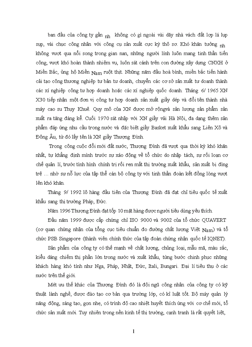 image for page Thực trạng tổ chức công tác kế toán tập hợp chi phí sản xuất và tính giá thành sản phẩm tại công ty Giầy Thượng Đình