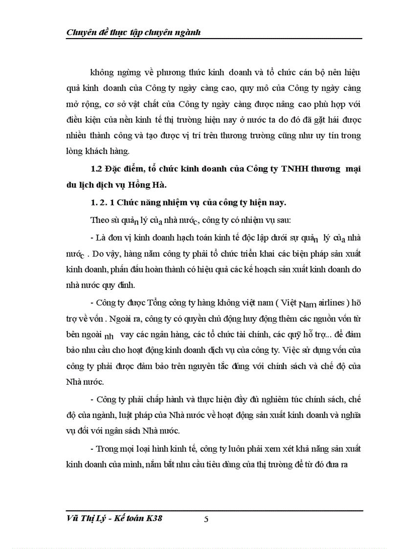 image for page Tìm hiểu kế toán doanh thu chi phí và xác định kết quả hoạt động kinh doanh tại Công ty TNHH TM du lịch dịch vụ Hồng Hà 1