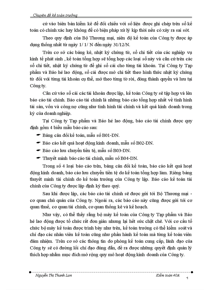 image for page Một số đánh giá và kiến nghị về công tác kế toán tại Công ty Tạp phẩm và Bảo hộ lao động