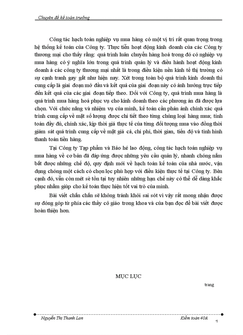 image for page Một số đánh giá và kiến nghị về công tác kế toán tại Công ty Tạp phẩm và Bảo hộ lao động