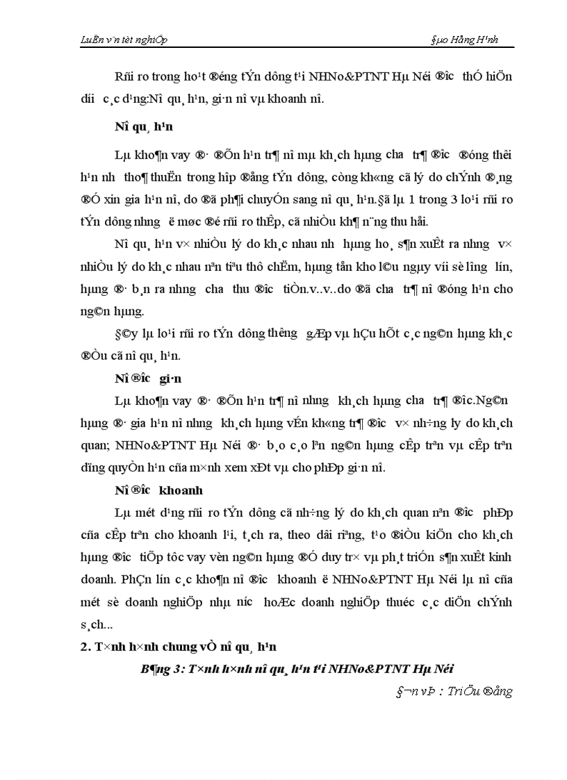 image for page Một số giải pháp phòng ngừa và hạn chế rủi ro tín dụng tại NHNo PTNT Hà Nội 1