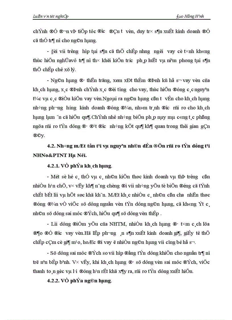 image for page Một số giải pháp phòng ngừa và hạn chế rủi ro tín dụng tại NHNo PTNT Hà Nội 1