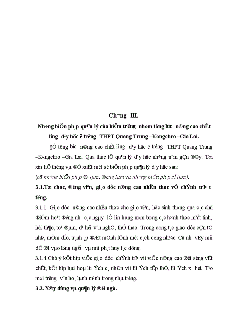 image for page Thực trạng của việc chỉ đạo quá trình dạy học ở trường PTTH Quang Trung Kông chso Gia Lai