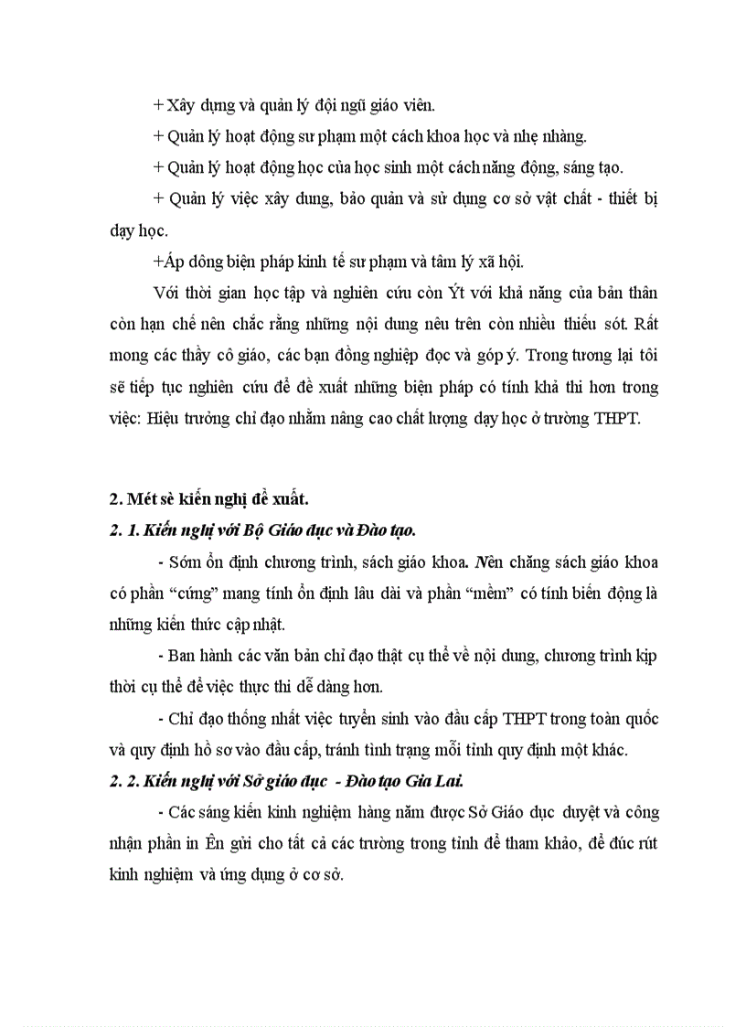 image for page Thực trạng của việc chỉ đạo quá trình dạy học ở trường PTTH Quang Trung Kông chso Gia Lai