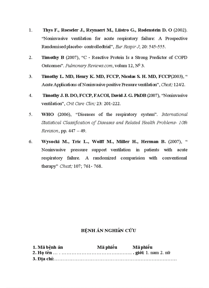 image for page Nhận xét giá trị của thông khí không xâm nhập BiPAP trong điều trị đợt cấp bệnh phổi tắc nghẽn mạn tính tại khoa Hô hấp Bệnh viện Bạch Mai