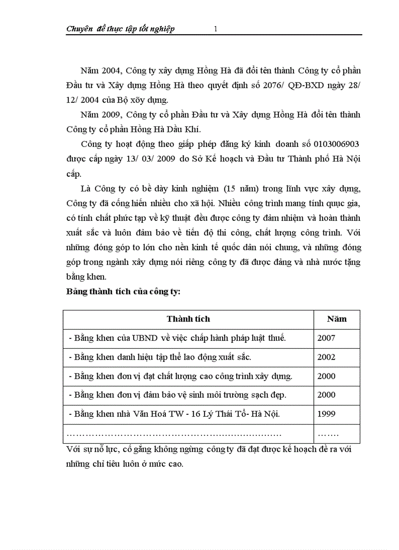 image for page Kế toán chi phí sản xuất và tính giá thành sản phẩm xây lắp tại Công ty CP Hồng Hà Dầu Khí 1