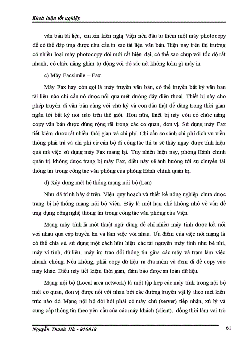 image for page Ứng dụng công nghệ thông tin trong công tác văn phòng của Viện quy hoạch và thiết kế nông nghiệp