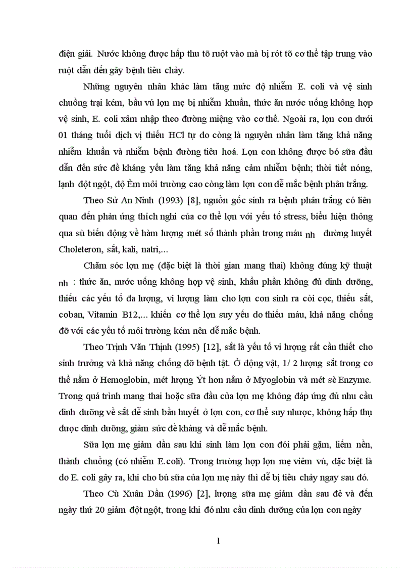 image for page Áp dụng quy trình chăn nuôi và phòng trị bệnh phân trắng cho lợn từ sơ sinh đến cai sữa ở công ty CP Lợn Giống Dân Quyền huyện Triệu Sơn tỉnh Thanh Hoá
