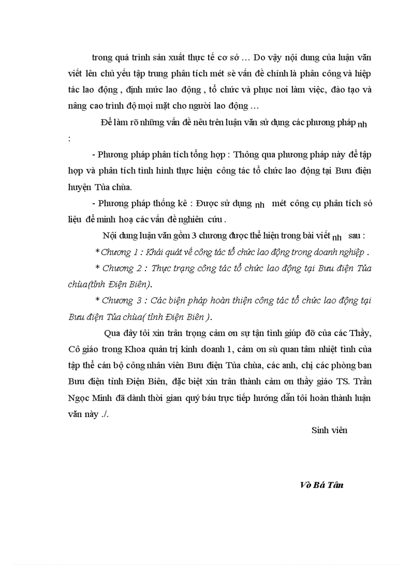 image for page Các biện pháp hoàn thiện công tác tổ chức lao động tại Bưu điện huyện Tủa chùa