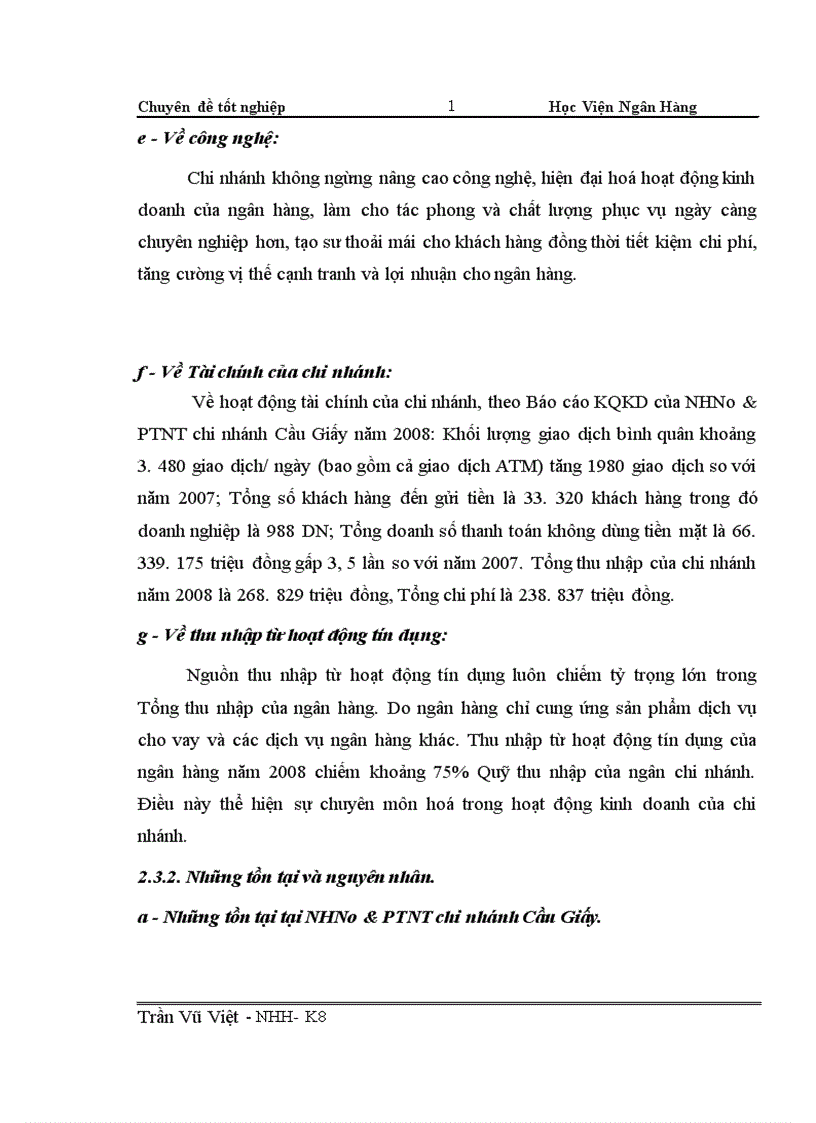 image for page Nâng cao chất lượng tín dụng tại NHNo PTNT chi nhánh Cầu Giấy