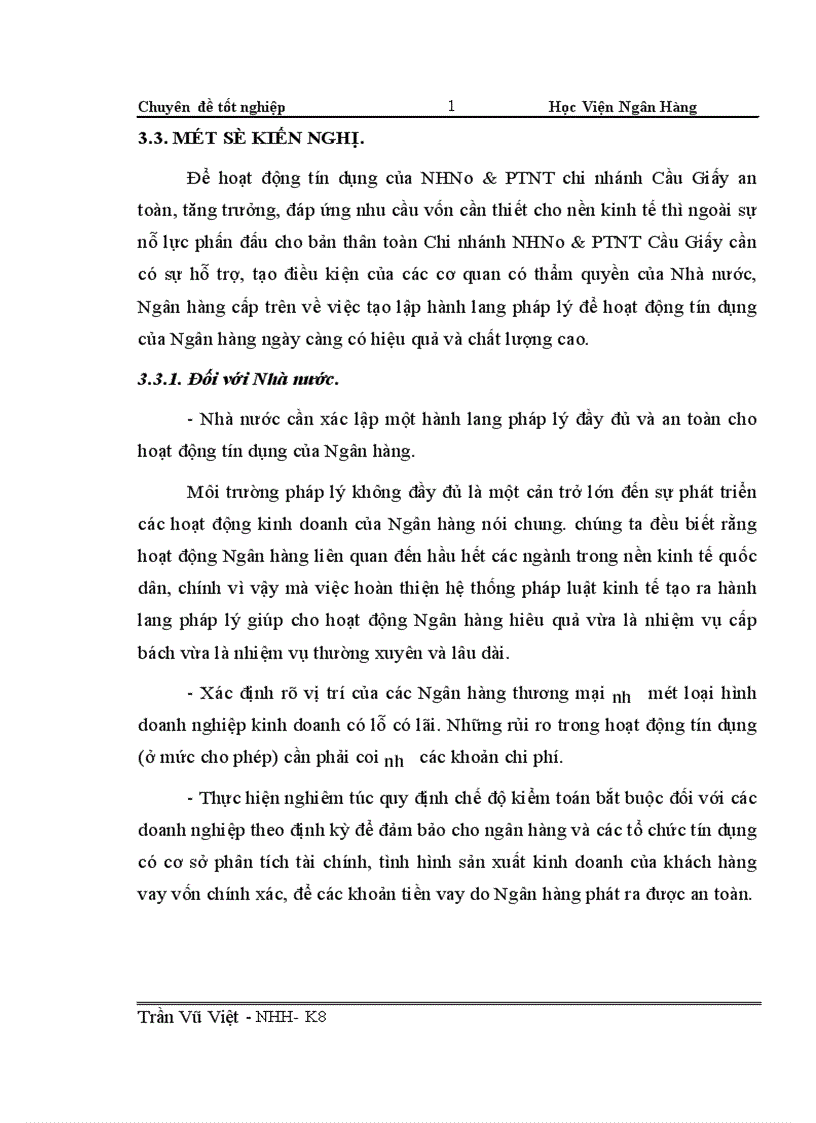 image for page Nâng cao chất lượng tín dụng tại NHNo PTNT chi nhánh Cầu Giấy