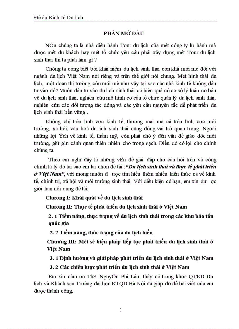 image for page Du lịch sinh thái và thực tế phát triển ở Việt Nam 1