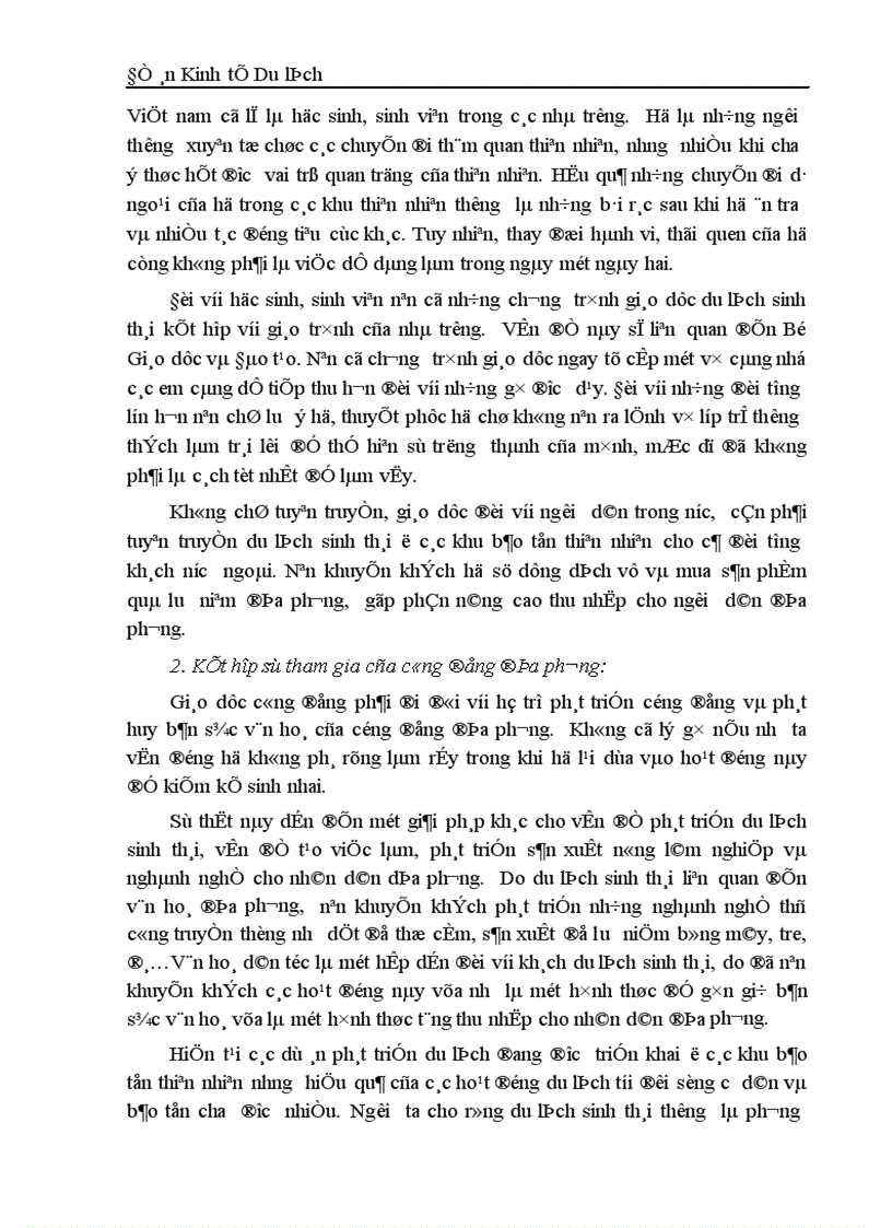 image for page Du lịch sinh thái và thực tế phát triển ở Việt Nam 1