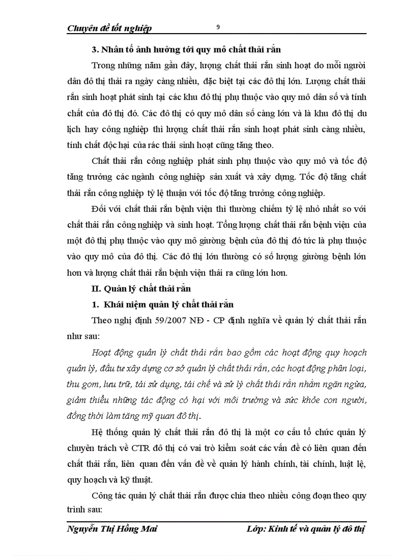 image for page Đánh giá công tác quản lý chất thải rắn quận Hà Đông TP Hà Nội