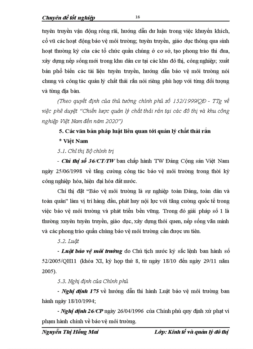 image for page Đánh giá công tác quản lý chất thải rắn quận Hà Đông TP Hà Nội