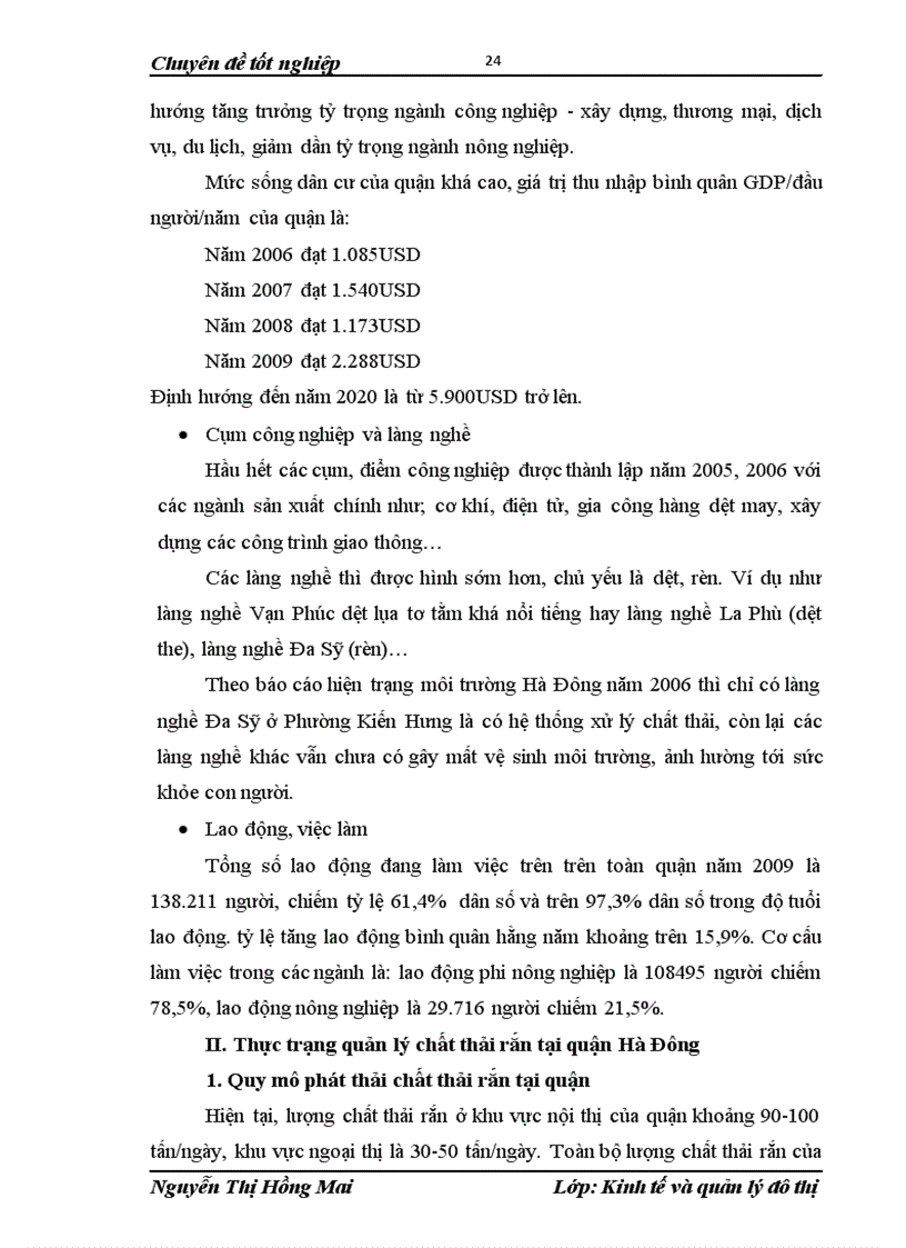 image for page Đánh giá công tác quản lý chất thải rắn quận Hà Đông TP Hà Nội