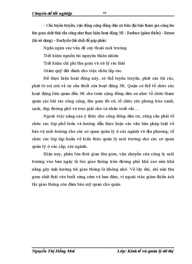 image for page Đánh giá công tác quản lý chất thải rắn quận Hà Đông TP Hà Nội