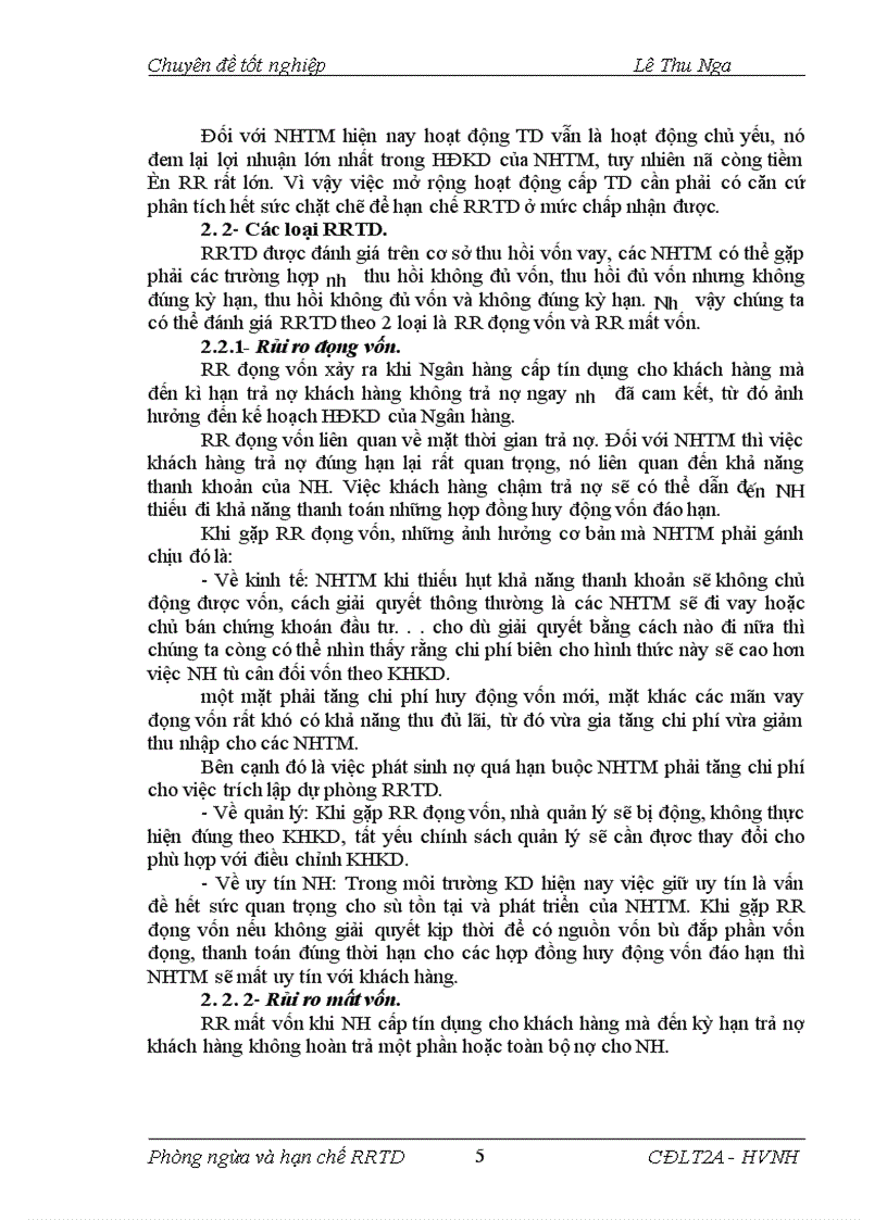 image for page Giải pháp phòng ngừa và hạn chế rủi ro tín dụng tại NHNo PTNT Huyện Ngọc Lặc Tỉnh Thanh Hoá