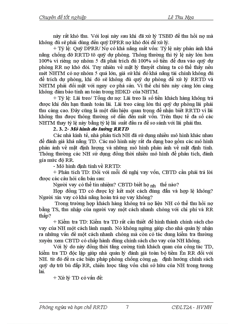 image for page Giải pháp phòng ngừa và hạn chế rủi ro tín dụng tại NHNo PTNT Huyện Ngọc Lặc Tỉnh Thanh Hoá